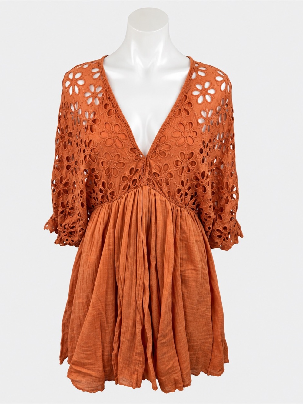 Free People| ‘Bella Note’ Embroidered Boho Mini Dress